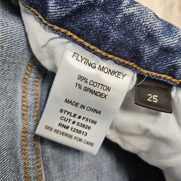 Flying Monkey Punctual High Rise Stretchy Dad Jean Black Label Womens Size 25 - Picture 5 of 8